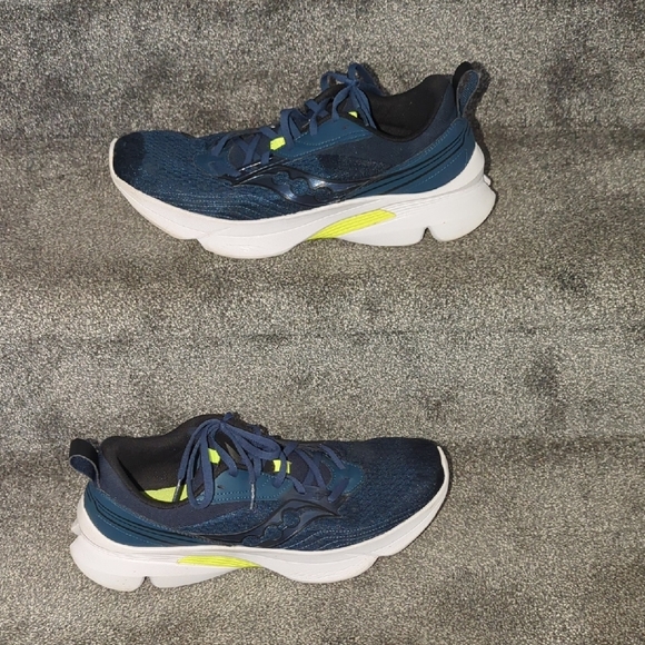 Saucony Blue and Neon Green Athletic Shoes